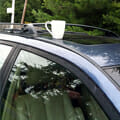 cup on car roof